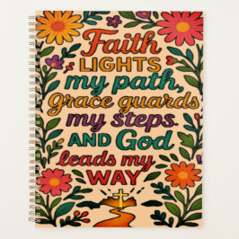 Faith Lights My Path Christian Art - Inspirational Planer