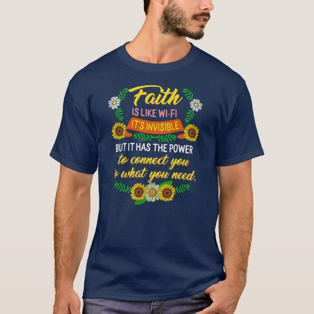 Faith like Wi Fi Christlich Religious Mother T-Shirt (Vorderseite)