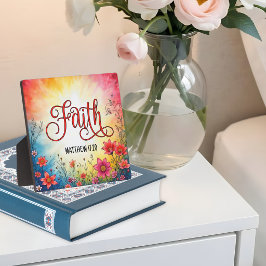 Faith Matthew 17:20 Inspirational Tabletop Plaque Fotoplatte