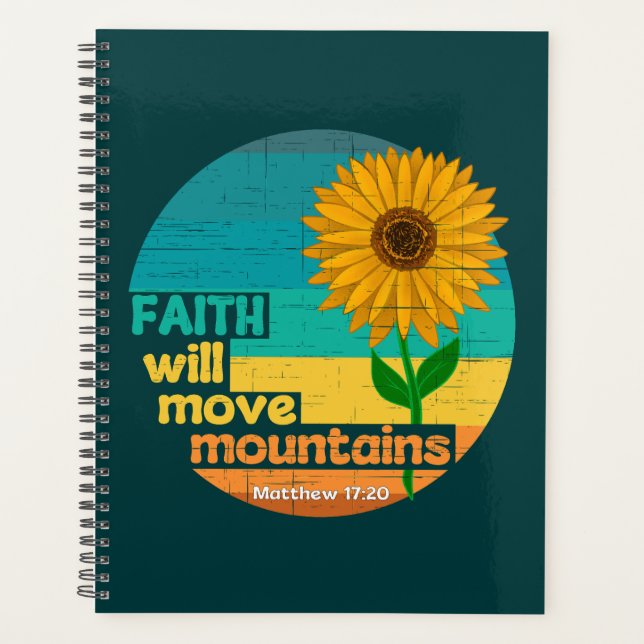 Faith Move Mountains Christian Design Planer (Vorderseite)