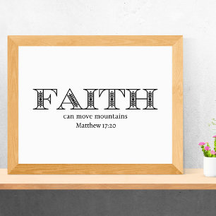 Faith Moves Mountains Christlich Poster