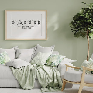 Faith Moves Mountains Christlich Poster