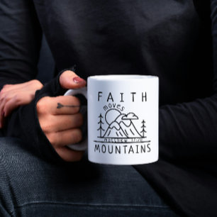 Faith Moves Mountains Matthew 17:20 Christlich Kaffeetasse