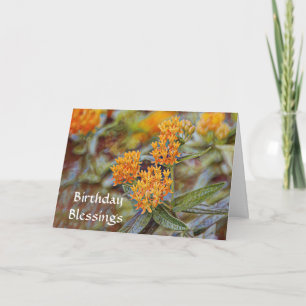 Faith Orange Blume Geburtstag Segen Bibel Verse Karte