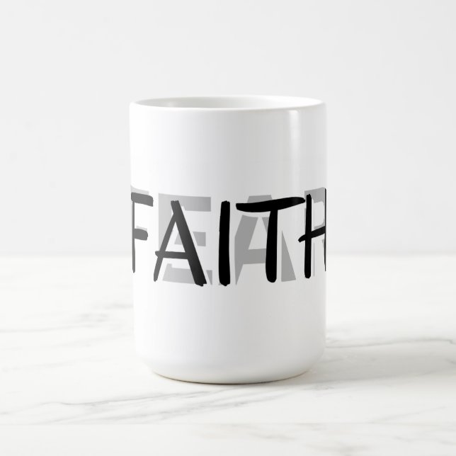Faith Over Fear Becher Kaffeetasse (Mittel)