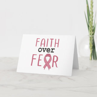 Faith Over Fear Breast Cancer Awareness Dankeskarte