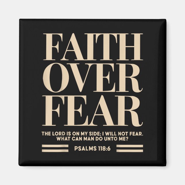 Faith Over Fear Christian Jesus Toddler God Son Si Magnet (Vorne)