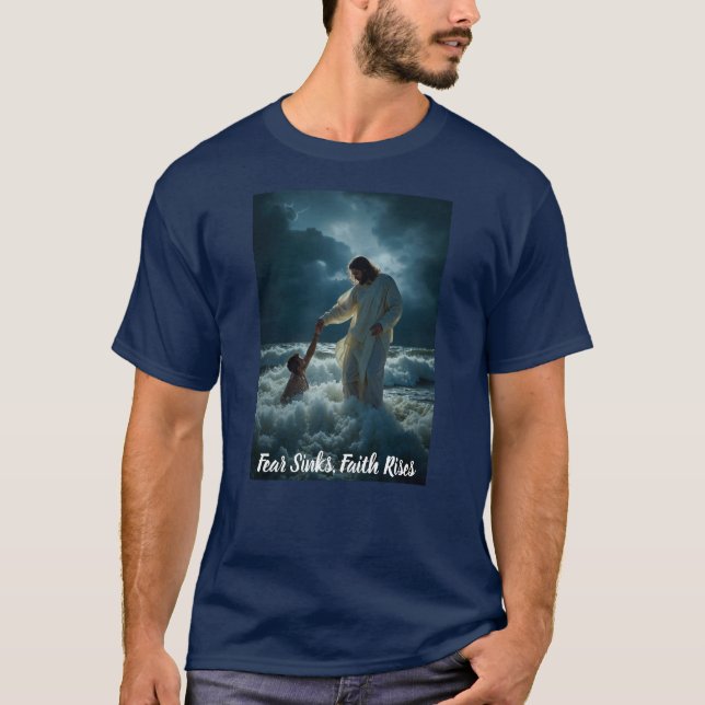 "Faith Over Fear" Christian T-shirt. T-Shirt (Vorderseite)