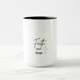 Faith Over Fear Christlicher Kaffeebecher Tasse