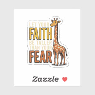 Faith Over Fear Giraffe Vintage Christliches T-Shi Aufkleber