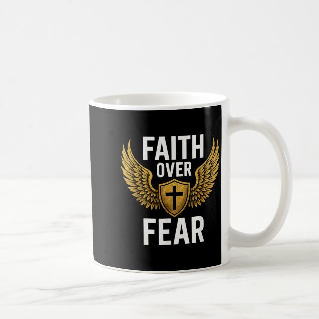 Faith Over Fear Gold  Kaffeetasse (Rechts)