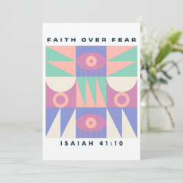 Faith over Fear Holiday Card Christliches Geschenk Feiertagskarte
