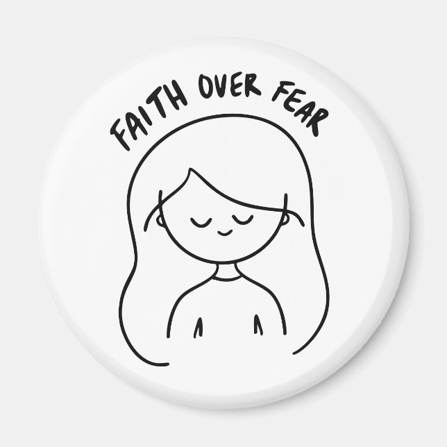 Faith Over Fear Inspirational Magnet (Vorne)