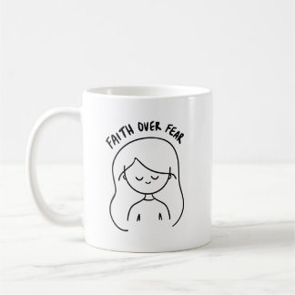 Faith Over Fear - Inspirational & Positive Message Kaffeetasse