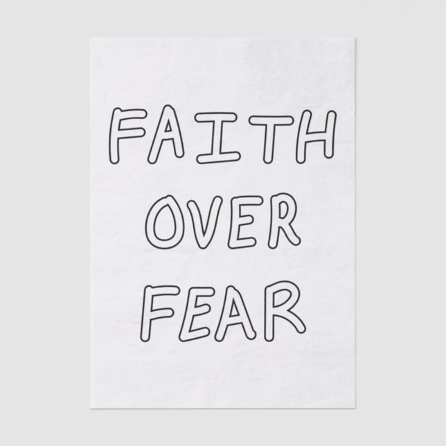 Faith over Fear Seidenpapier (Vorderseite)