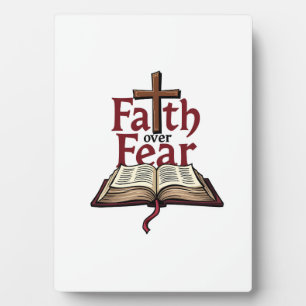 Faith Over Fear Vintage Jesus Faith T-Shirt (1) Fotoplatte