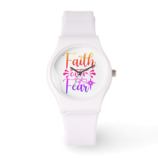Faith Over Fear Watch Armbanduhr