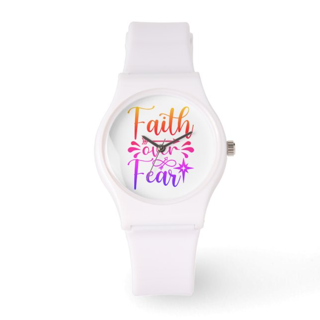 Faith Over Fear Watch Armbanduhr (Vorderseite)