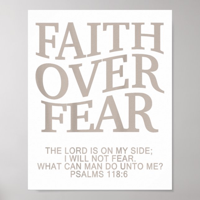 Faith over Feest Christlich Oaster Youth Teen Girl Poster (Vorne)