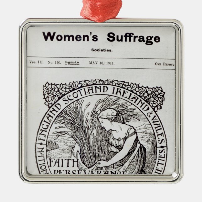 Faith, Perseverance, Patience, 1911 Silbernes Ornament (Vorne)