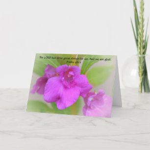 Faith Pink Blume Bible Verse Denken Sie an Ihre Ka Karte