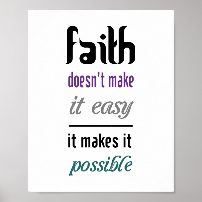 Faith Poster (Standard Bild Frame Größe) (Vorne)