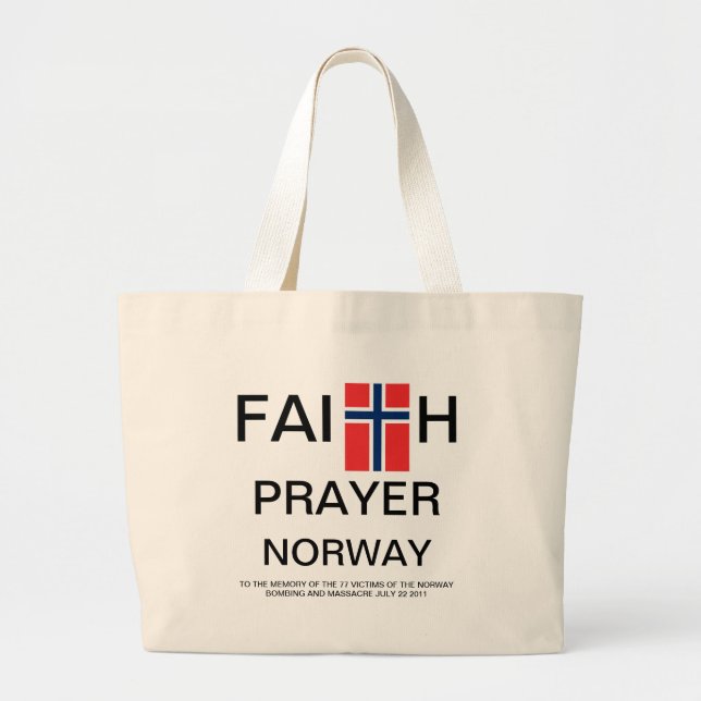 FAITH PRAYER NORWAY JUMBO STOFFBEUTEL (Vorne)