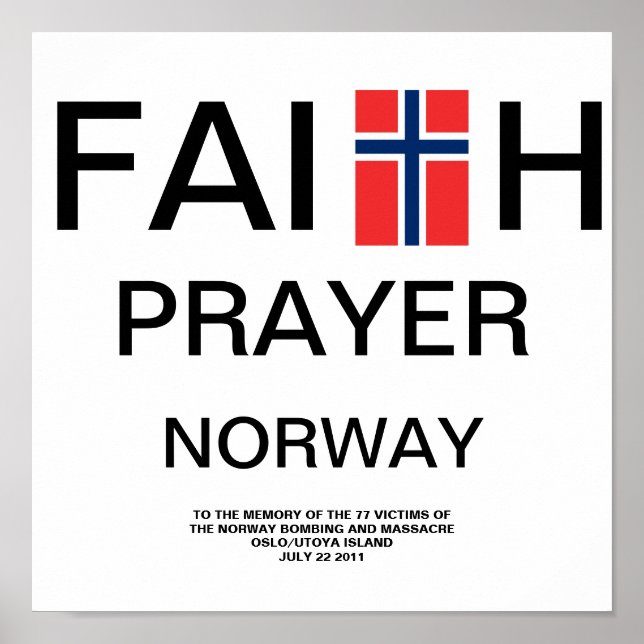 FAITH PRAYER NORWAY POSTER (Vorne)