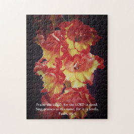 Faith Psalm Gladiolus Blume Puzzle