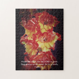Faith Psalm Gladiolus Blume Puzzle