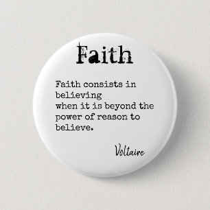 FAITH QUOTE gibt Schreibmaschinenschrift-Schriftar Button