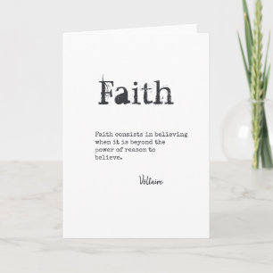 FAITH QUOTE gibt Schreibmaschinenschrift-Schriftar Karte