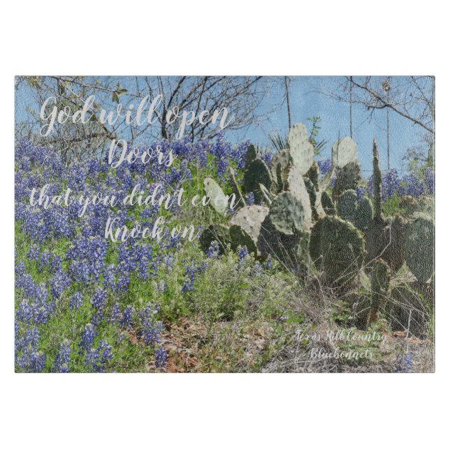 Faith Quote Glass Cutting Board Schneidebrett (Vorderseite)