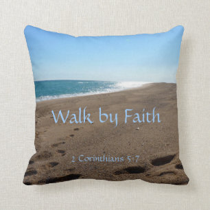 Faith Quote Throw Pillow Kissen