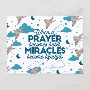 Faith quotes and Bird Pattern Feiertagspostkarte