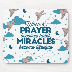 Faith quotes and Bird Pattern Mousepad