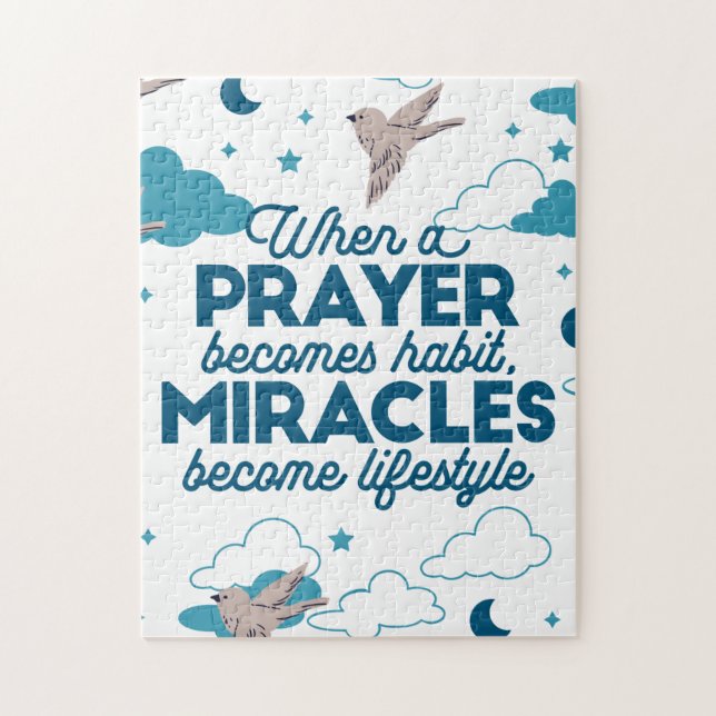 Faith quotes and Bird Pattern Puzzle (Vertikal)