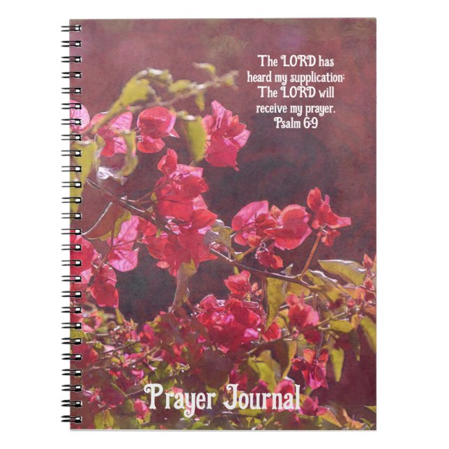 Faith Red Blume Art Praetjournal Notizblock (Vorderseite)