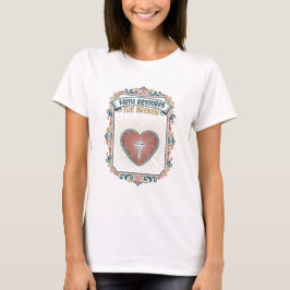 "Faith Restores The Broken" Healing Heart Emblem T-Shirt