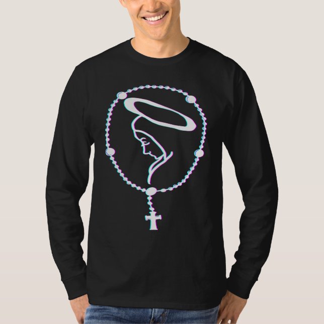 Faith Rosary Christian Religious Bible T-Shirt (Vorderseite)