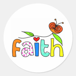 Faith Runder Aufkleber