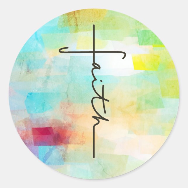 Faith Runder Aufkleber (Vorderseite)