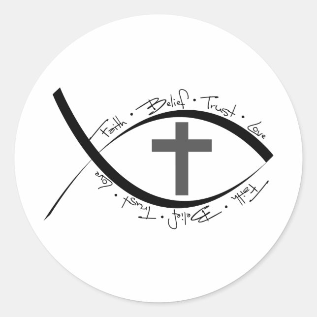 Faith Runder Aufkleber (Vorderseite)