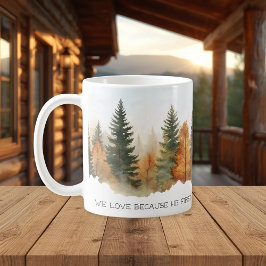 Faith Scripture Forest 1 John 4:19 Mug Kaffeetasse