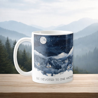 Faith Scripture Snow Mountain Romans 12:10 Mug Kaffeetasse