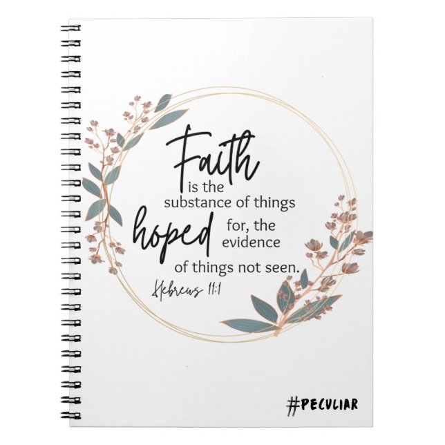 Faith Scripture Spiral Notebook Notizblock (Vorderseite)