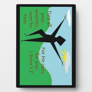 Faith Series 1. Peter 5:7 Bibelkultur und Kunst Fotoplatte