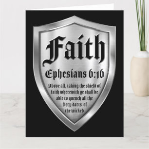 Faith Shield Christlich Faith Bible Verse Ephesian Dankeskarte