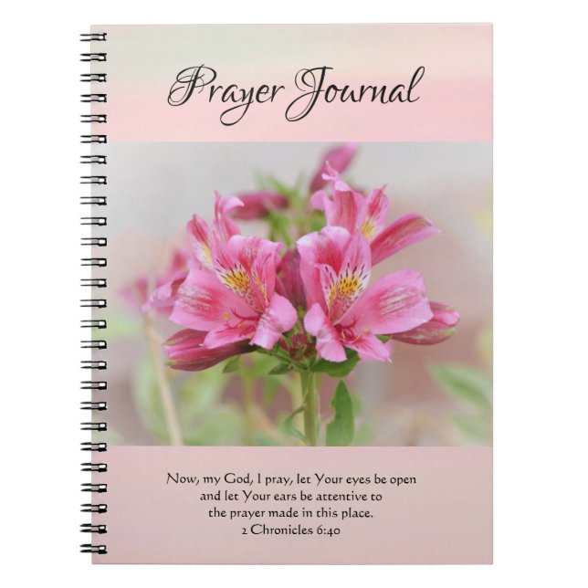 Faith Soft Pink Blume Praetjournal Notizblock (Vorderseite)