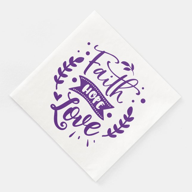 Faith-Standard-Cocktail Napkins Serviette (Ecke)